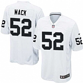 Nike Men & Women & Youth Raiders #52 Khalil Mack White Team Color Game Jersey,baseball caps,new era cap wholesale,wholesale hats
